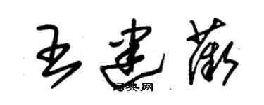 朱錫榮王建薇草書個性簽名怎么寫