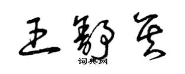 曾慶福王舒其草書個性簽名怎么寫