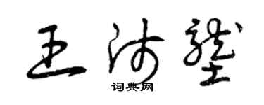 曾慶福王師壟草書個性簽名怎么寫