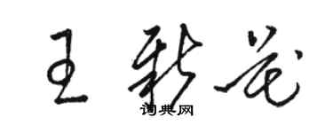 駱恆光王新花草書個性簽名怎么寫