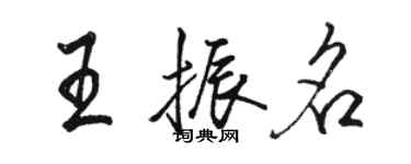 駱恆光王振名行書個性簽名怎么寫