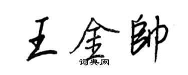 王正良王金帥行書個性簽名怎么寫