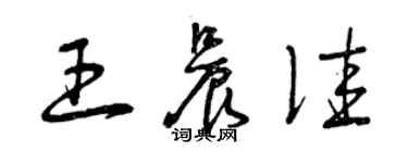 曾慶福王晨佳草書個性簽名怎么寫