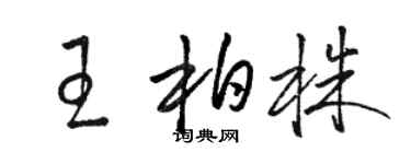 駱恆光王柏株草書個性簽名怎么寫