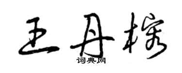 曾慶福王丹榕草書個性簽名怎么寫