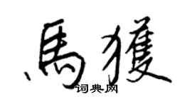 王正良馬獲行書個性簽名怎么寫