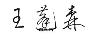 駱恆光王蓬森草書個性簽名怎么寫