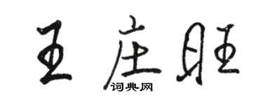 駱恆光王莊旺行書個性簽名怎么寫