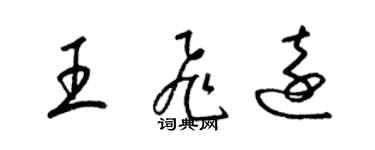 梁錦英王飛遠草書個性簽名怎么寫