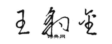 駱恆光王豹金草書個性簽名怎么寫