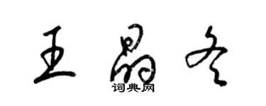 梁錦英王晶冬草書個性簽名怎么寫