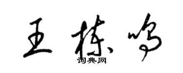 梁錦英王棟鳴草書個性簽名怎么寫