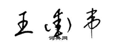 梁錦英王街韋草書個性簽名怎么寫