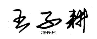 朱錫榮王子耕草書個性簽名怎么寫