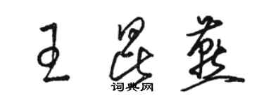 駱恆光王昆燕草書個性簽名怎么寫