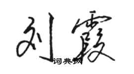 駱恆光劉霞行書個性簽名怎么寫