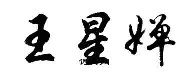 胡問遂王星嬋行書個性簽名怎么寫