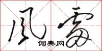 駱恆光風雷草書怎么寫