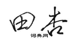 駱恆光田杏行書個性簽名怎么寫