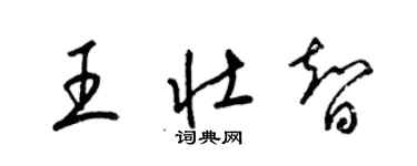 梁錦英王壯智草書個性簽名怎么寫