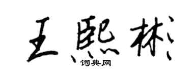 王正良王熙彬行書個性簽名怎么寫