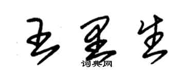 朱錫榮王里生草書個性簽名怎么寫