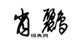 朱錫榮肖鸝草書個性簽名怎么寫