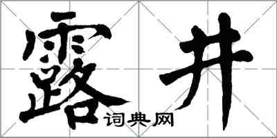 翁闓運露井楷書怎么寫