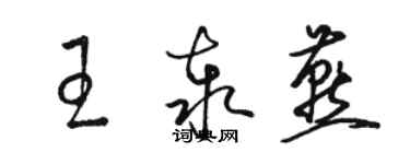 駱恆光王泰燕草書個性簽名怎么寫