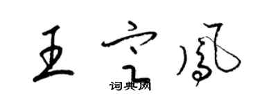 梁錦英王定鳳草書個性簽名怎么寫