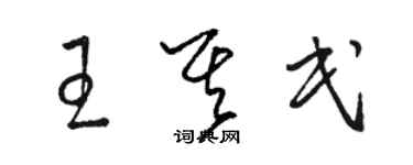 駱恆光王其民草書個性簽名怎么寫