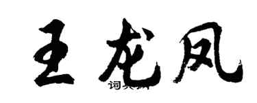 胡問遂王龍鳳行書個性簽名怎么寫