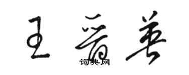 駱恆光王晉英草書個性簽名怎么寫