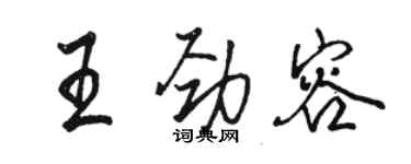 駱恆光王勁容行書個性簽名怎么寫