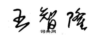 朱錫榮王智隆草書個性簽名怎么寫