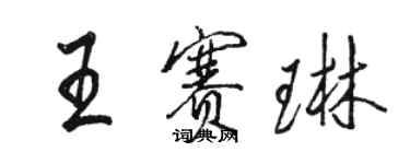 駱恆光王賽琳行書個性簽名怎么寫