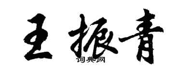 胡問遂王振青行書個性簽名怎么寫