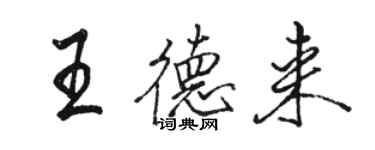 駱恆光王德來行書個性簽名怎么寫