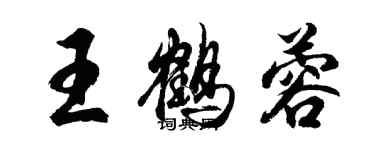 胡問遂王鶴蓉行書個性簽名怎么寫