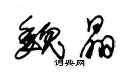 朱錫榮魏晶草書個性簽名怎么寫