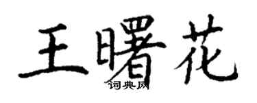 丁謙王曙花楷書個性簽名怎么寫