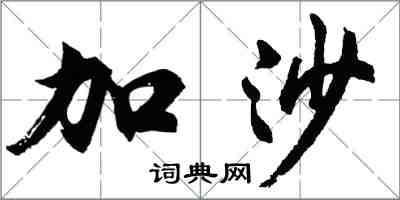 胡問遂加沙行書怎么寫