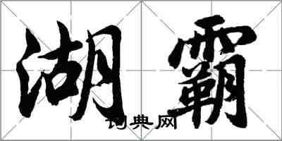 胡問遂湖霸行書怎么寫