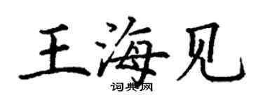 丁謙王海見楷書個性簽名怎么寫