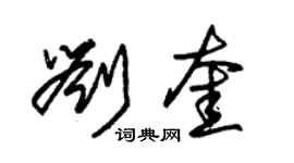 朱錫榮劉奎草書個性簽名怎么寫