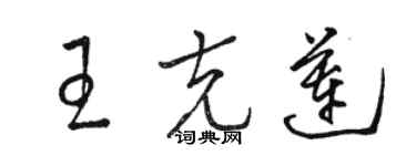 駱恆光王克蓮草書個性簽名怎么寫