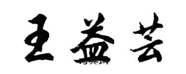 胡問遂王益芸行書個性簽名怎么寫