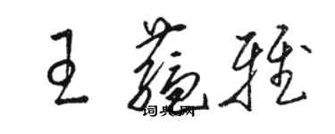 駱恆光王蘊雅草書個性簽名怎么寫