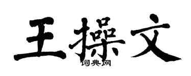 翁闓運王操文楷書個性簽名怎么寫