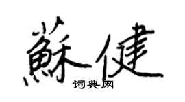 王正良蘇健行書個性簽名怎么寫